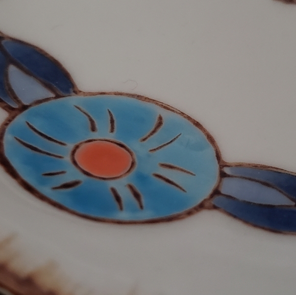 Y monogram plate floral pattern - Picture 4 of 8